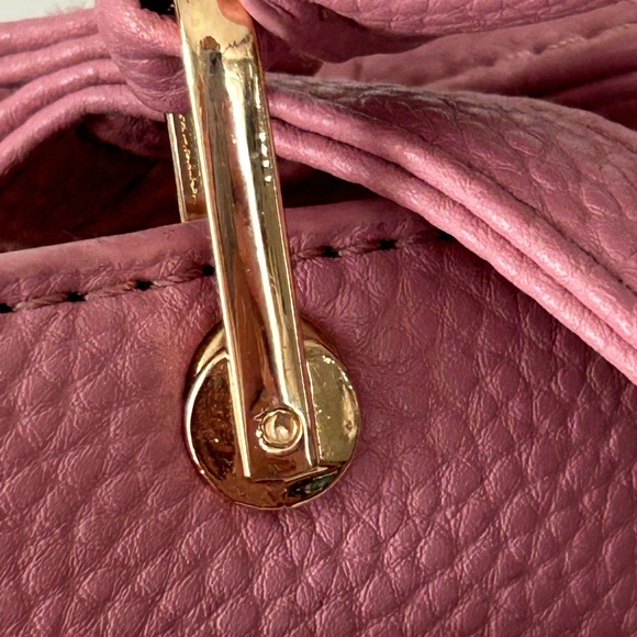 Crossi Pink Bow Satchel with Shoulder Strap - Picture 5 of 14